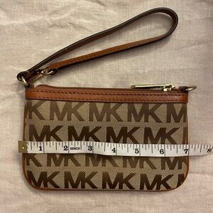 Michael Kors Tan and Brown Wristlet